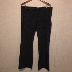 Betabrand Yoga Dress Black and Gray Geometric Patterned Pants